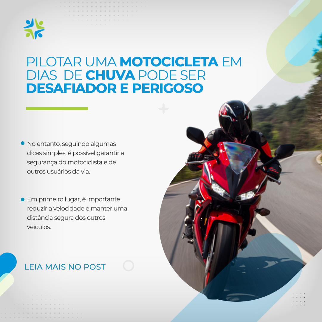 Pilotar moto na chuva cuidados