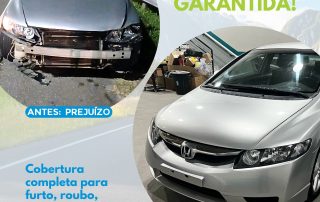 Nossa cobertura completa protege contra furto, roubo, colisão, perda total e muito mais,